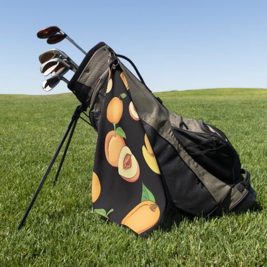 Perzik Patroon 5 Golfhanddoek (Groen)