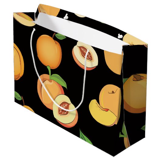 Perzik Patroon 5 Groot Cadeauzakje (Achterkant Gekanteld)
