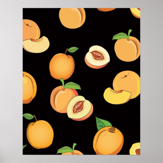 Perzik Patroon 5 Poster (Voorkant)