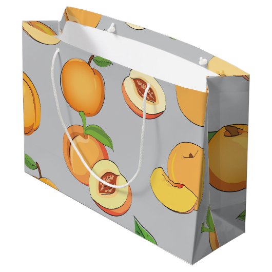 Perzik Patroon 6 Groot Cadeauzakje (Achterkant Gekanteld)