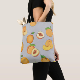Perzik Patroon 6 Tote Bag