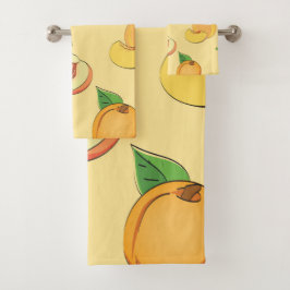 Perzik Patroon 7 Bad Handdoek