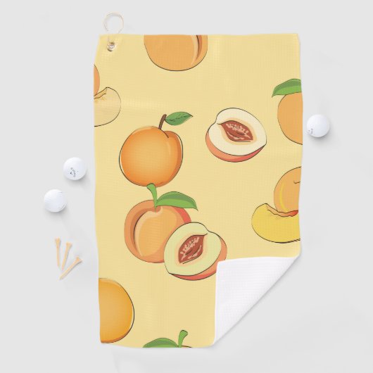 Perzik Patroon 7 Golfhanddoek (Insitu)
