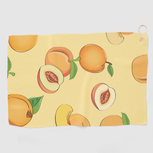 Perzik Patroon 7 Golfhanddoek (Horizontaal)