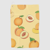 Perzik Patroon 7 Golfhanddoek (Voorkant)