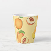 Perzik Patroon 7 Latte Mok (Voorkant)