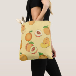 Perzik Patroon 7 Tote Bag