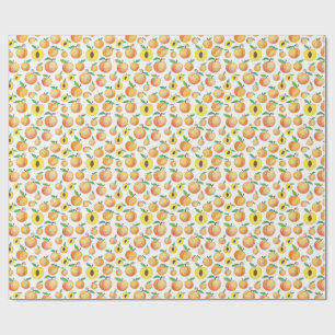 perzik patroon cadeaupapier