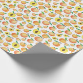 perzik patroon cadeaupapier (Hoek)