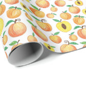 perzik patroon cadeaupapier (Rol Hoek)