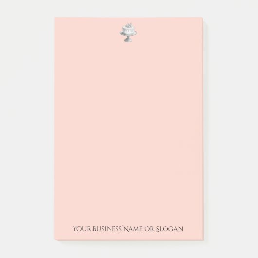 Perzik Persoonlijke Aangepaste Zakelijke Logo Post-it® Notes (Voorkant)