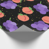 perzik, perzik patroon cadeaupapier (Hoek)