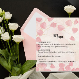 Perzik Petals & Cream Bruiloft Menu