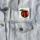 Perzik Pi Knop Vierkante Button 5,1 Cm (In situ)