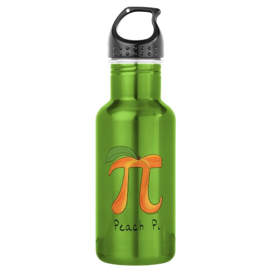Perzik Pi Symbool Wiskundeleraar Waterfles (Voorkant)