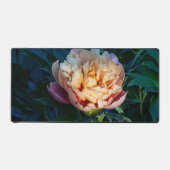 Perzik Pioen, Bloem Fotografie Bureaumat (Voorkant)