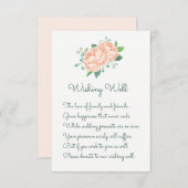 Perzik Pioen Trouw Wensput Kaarten (Voorkant / Achterkant)