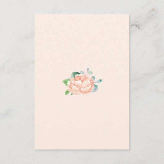 Perzik Pioen Trouw Wensput Kaarten (Achterkant)