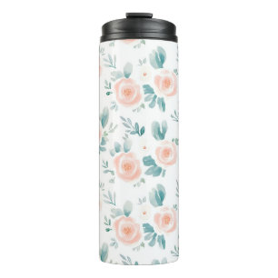 Perzik Pioenen Spring Floral Thermosbeker