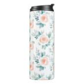 Perzik Pioenen Spring Floral Thermosbeker (Gedraaid links)