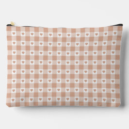 Perzik Plaid Hart Gingham Retro Kleur Etui