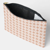 Perzik Plaid Hart Gingham Retro Kleur Etui (Open)