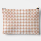 Perzik Plaid Hart Gingham Retro Kleur Etui (Achterkant)