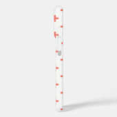 Perzik polka kruisen op wit Case-Mate iPhone case (Achterkant / Links)