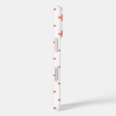 Perzik polka kruisen op wit Case-Mate iPhone case (Achterkant / Rechts)