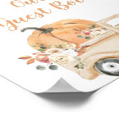 Perzik Pompoen Landelijke Truck Gelieve Onze Gast  Poster (Hoek)