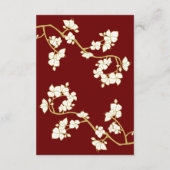 Perzik/pruimenbloesems Dubbele Xi Chinese Theecere Informatiekaartje (Achterkant)