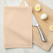 Perzik Puff Effen Kleur Theedoek (Quarter Fold)