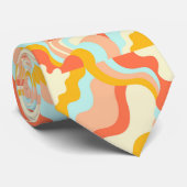 Perzik regenbogen zonder eenhoorns trendy Stropdas (Opgerold)