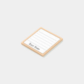 Perzik Retro Voeg Jouw naam gevoerd Post-it® Notes (Schuin)