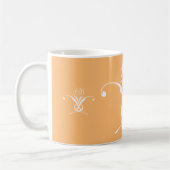 Perzik Retro wit bloeiend Roos Koffiemok (Links)