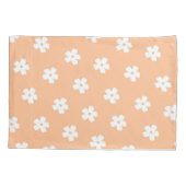 Perzik Retro Y2K Speelse Pastelbloem Patroon Kussensloop (Achterkant)