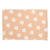 Perzik Retro Y2K Speelse Pastelbloem Patroon Kussensloop (Voorkant)