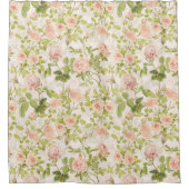  perzik Rococo Rozen Luxe Tuin 1 Douchegordijn (Voorkant)