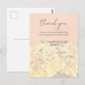 Perzik Romantische Hortensia Bloem Bruiloft  Briefkaart (Voorkant / Achterkant)