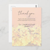 Perzik Romantische Hortensia Bloemige Bruiloft Briefkaart (Voorkant / Achterkant)