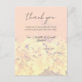 Perzik Romantische Hortensia Bloemige Bruiloft Briefkaart (Voorkant)