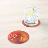 Perzik rond papier Onderzetters (Insitu)