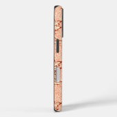 Perzik Rood Bloemmotief Botanisch Patroon Morris W Case-Mate iPhone Case (Achterkant / Rechts)