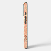 Perzik Rood Bloemmotief Botanisch Patroon Morris W Case-Mate iPhone Case (Achterkant / Links)