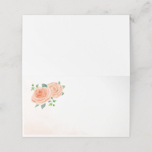Perzik Roos Blank Plaats Kaarten Plaatskaartje (Buitenkant ongevouwen)