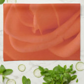 Perzik Roos Bloemen Afbeelding Keuken Theedoek (Gevouwen)