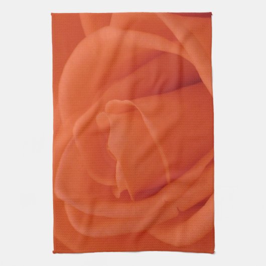 Perzik Roos Bloemen Afbeelding Keuken Theedoek (Verticaal)