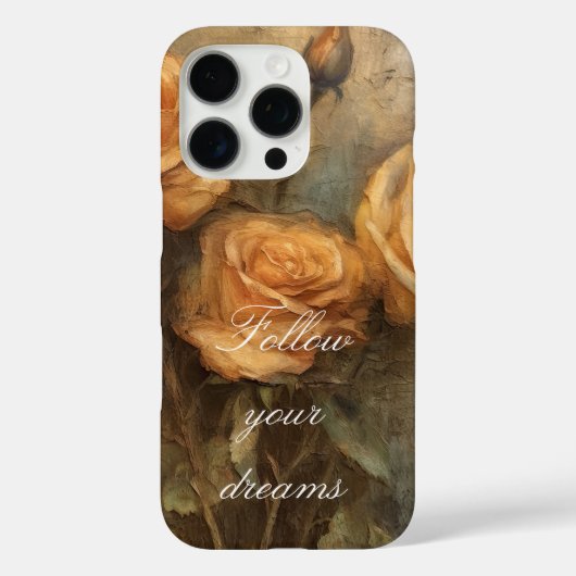 Perzik Roos Bloemen Romantisch Case-Mate iPhone Case (Achterkant)
