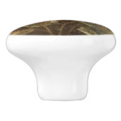 Perzik Roos Bloemen Romantisch Keramische Knop (Zijkant)