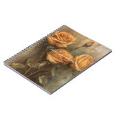 Perzik Roos Bloemen Romantisch Notitieboek (Linkerzijde)